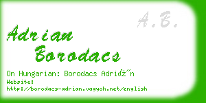 adrian borodacs business card